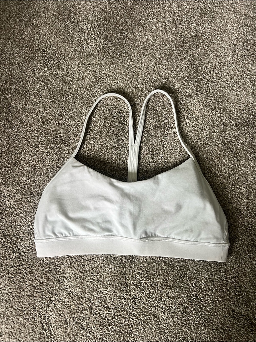 Lululemon White Racerback Sports Bra